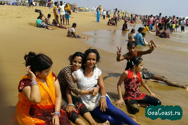Пляж Мирамар в Гоа, Индия